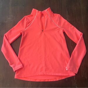 Under Armour Bright Pink Fitted Long Sleeve Athletic 1/2 Zip